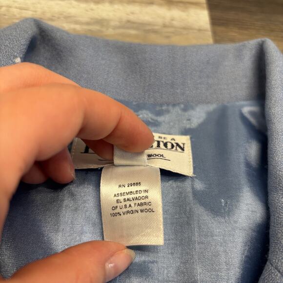 Vintage Pendleton Blue Womens 16W Retro Single Breasted Wool Blazer Preppy - Picture 4 of 11